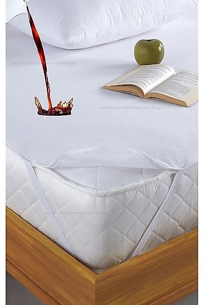 Matratzenschoner Matratzenschoner in Weiß mit 4 seitlichen flexiblen Gummib günstig online kaufen