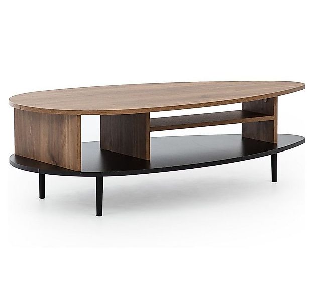 Lomadox Couchtisch VAREDO-132, Eiche Stauraum Wohnzimmer Möbel modernen Des günstig online kaufen