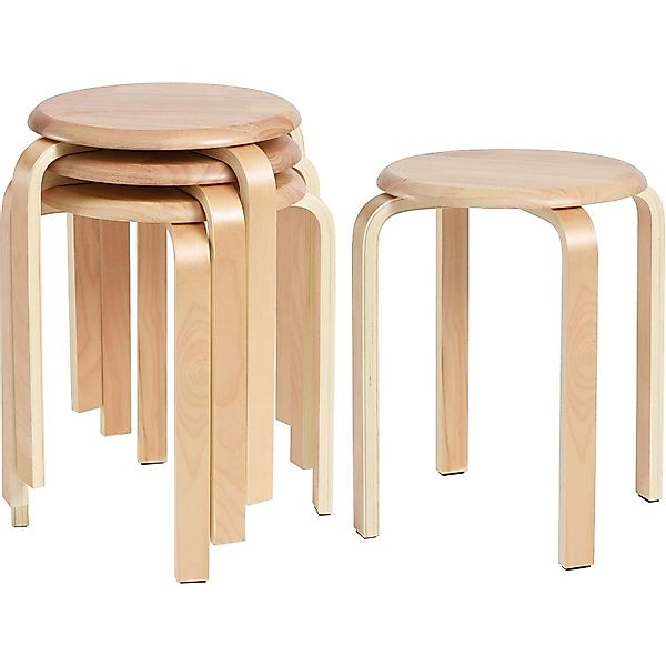 NUODWELL Fußhocker Stapelhocker Holz Hocker Mode günstig online kaufen