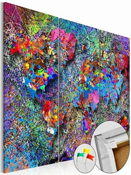 artgeist Pinnwand Bild Colourful Whirl [Cork Map] mehrfarbig Gr. 60 x 40 günstig online kaufen