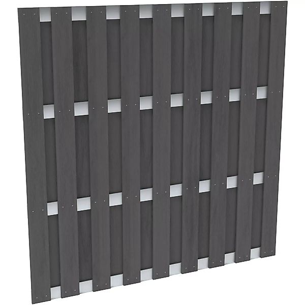 Sichtschutzzaun-Element WPC Aluminium Anthrazit 180 cm x 180 cm günstig online kaufen