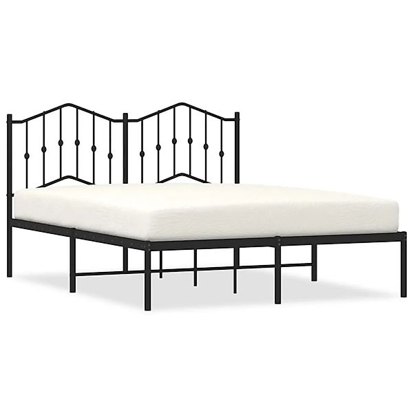 vidaXL Bettgestell mit Kopfteil Metall Schwarz 140x190 cm Modell 191927377 günstig online kaufen