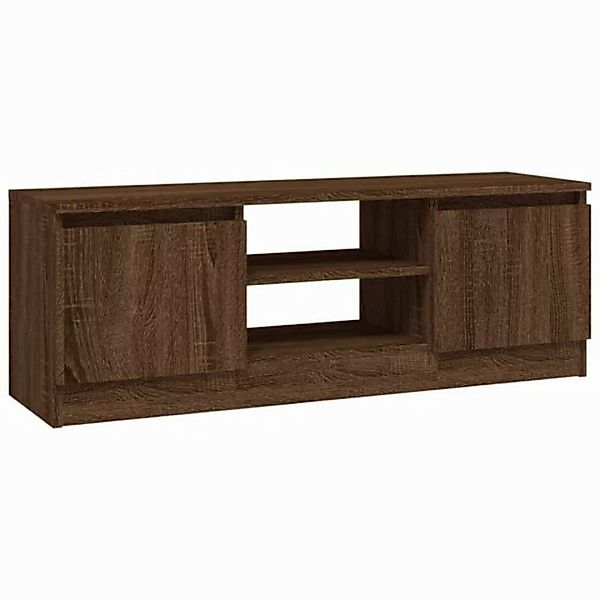 furnicato TV-Schrank mit Tür Braun Eichen-Optik 102x30x36 cm (1-St) günstig online kaufen