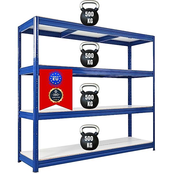 PROREGAL Schwerlastregal Dino HxBxT 180x200x60cm 4 Melamin-Ebenen 16mm Fach günstig online kaufen