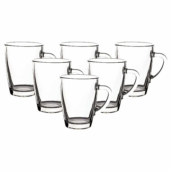 van Well Tasse "Kaffeebecher Teebecher Nordic 300 ml 6er Set transparent" günstig online kaufen