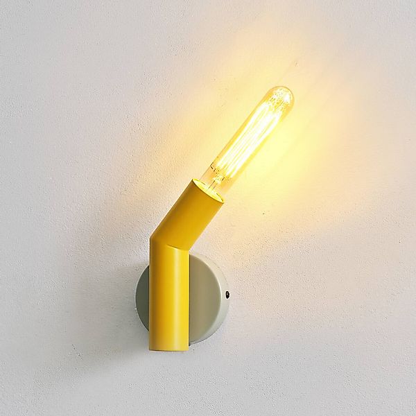OSRAM Wandleuchte Decor Straw, 1-fl., grau/gelb, Stahl, E27 günstig online kaufen
