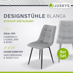 Juskys Esszimmerstuhl Blanca (4 St), bequeme günstig online kaufen