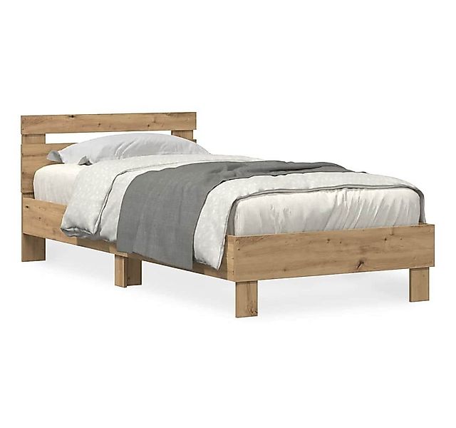 vidaXL Bett Bettgestell Artisan-Eiche 75 x 190 cm Holzwerkstoff (1-tlg) günstig online kaufen