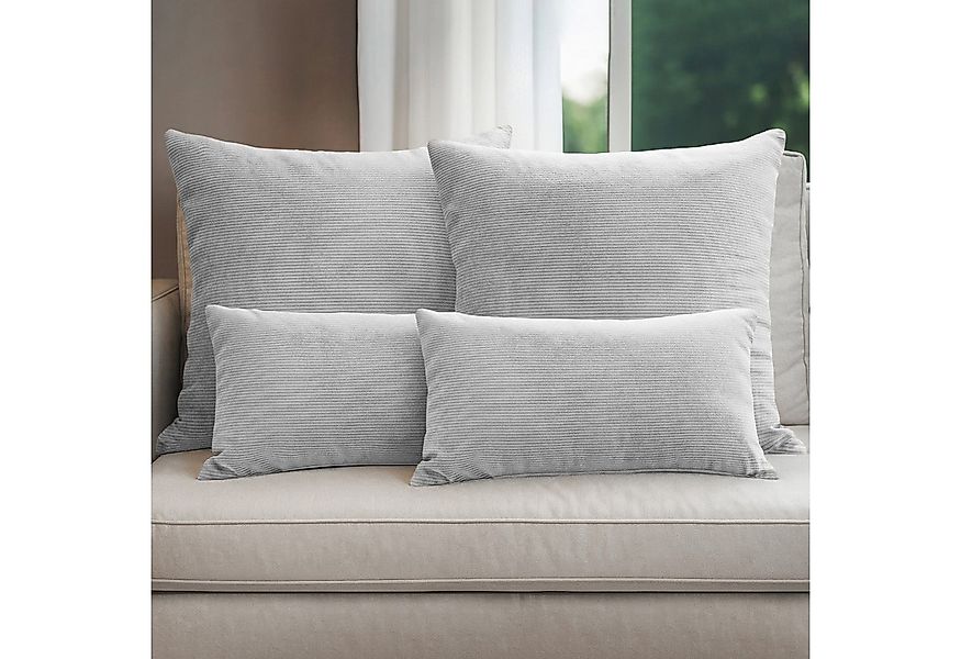 Selfitex Dekokissen 4er Set Cord Kissen inkl. Füllkissen, 2x 50x50 & 2x 30x günstig online kaufen