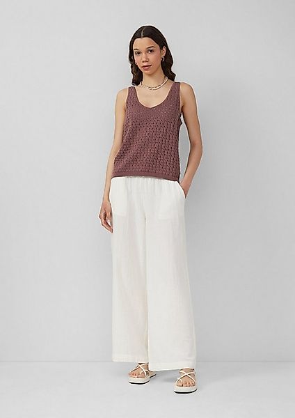 QS Chinos Hose Musselin-Hose mit weitem Bein günstig online kaufen