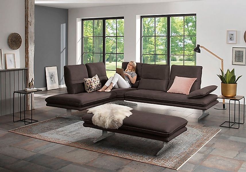 W.SCHILLIG Ecksofa »broadway, Designsofa, mit tollem Sitzkomfort, L-Form«, günstig online kaufen