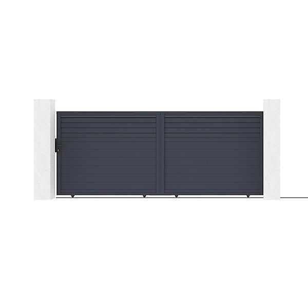 Casanoov Schiebetor 4M Carpatia H 160Cm & 2 Pfosten H 190Cm Aluminium Grau günstig online kaufen