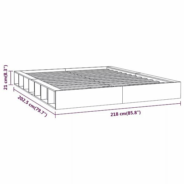 vidaXL Bett, Massivholzbett 200x200 cm günstig online kaufen