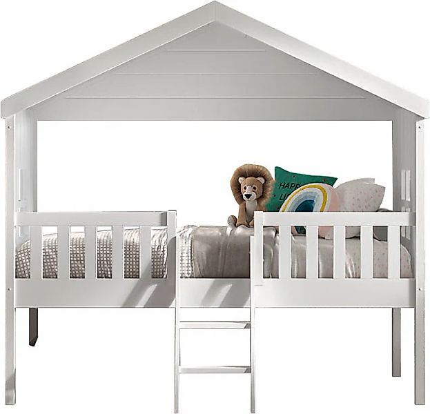 Vipack Hausbett "Kiefer massiv weiß lackiert, Made in Europe, stabil gebaut günstig online kaufen
