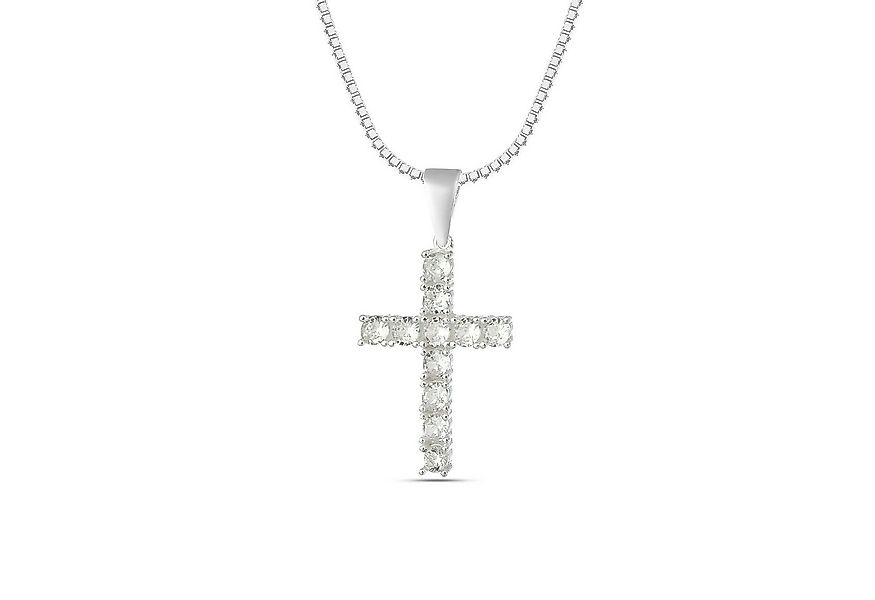 NAHLE Kette mit Anhänger Kreuz Silberkette Kreuz Kette (inkl. Schmuckbox), günstig online kaufen