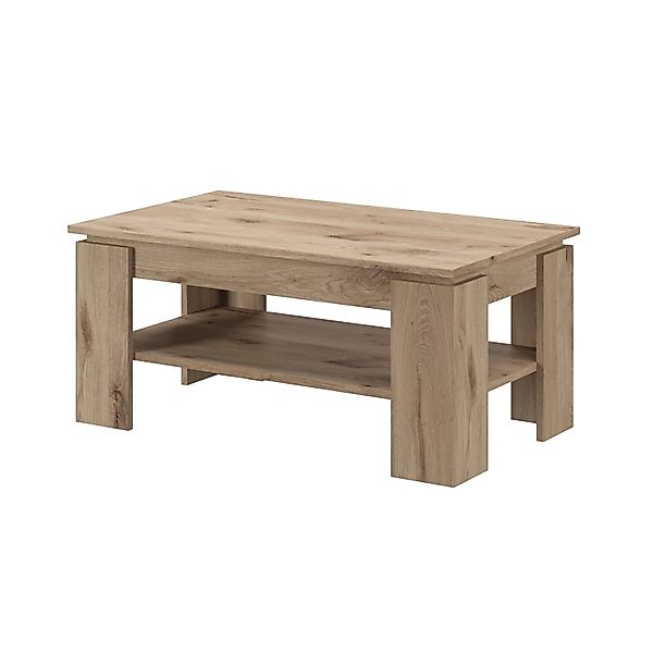 Inn.Furn Couchtisch Eiche 100 cm Wohnzimmertisch mit Ablage Selen günstig online kaufen