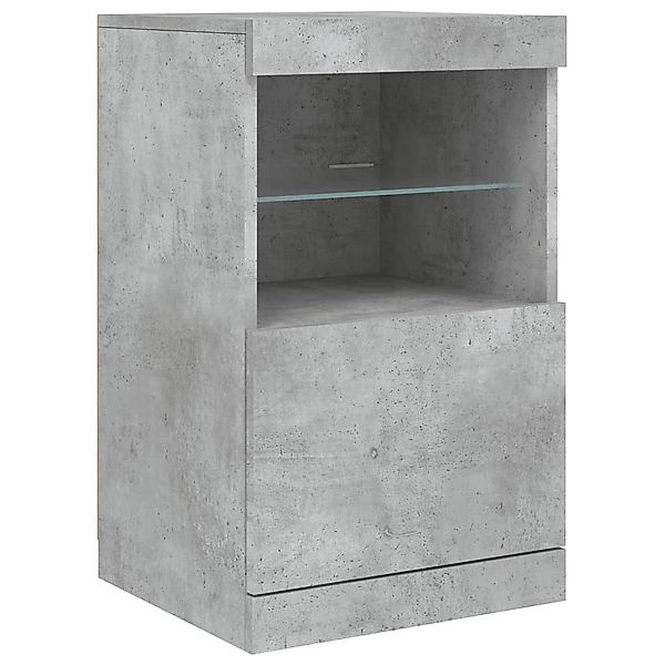 vidaXL Sideboard Sideboard mit LED-Leuchten Betongrau günstig online kaufen