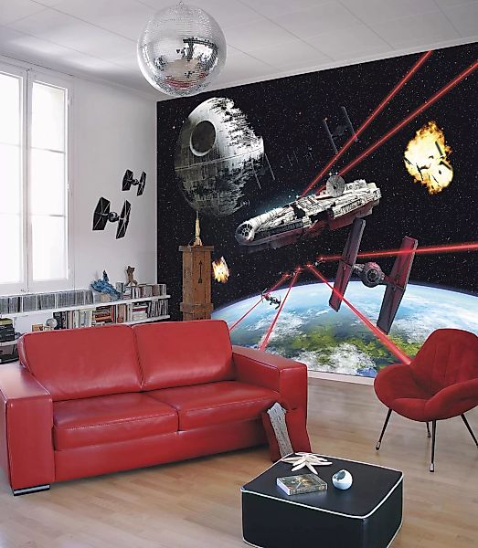 Disney Fototapete Star Wars Braun und Rot 368 x 254 cm 612230 günstig online kaufen