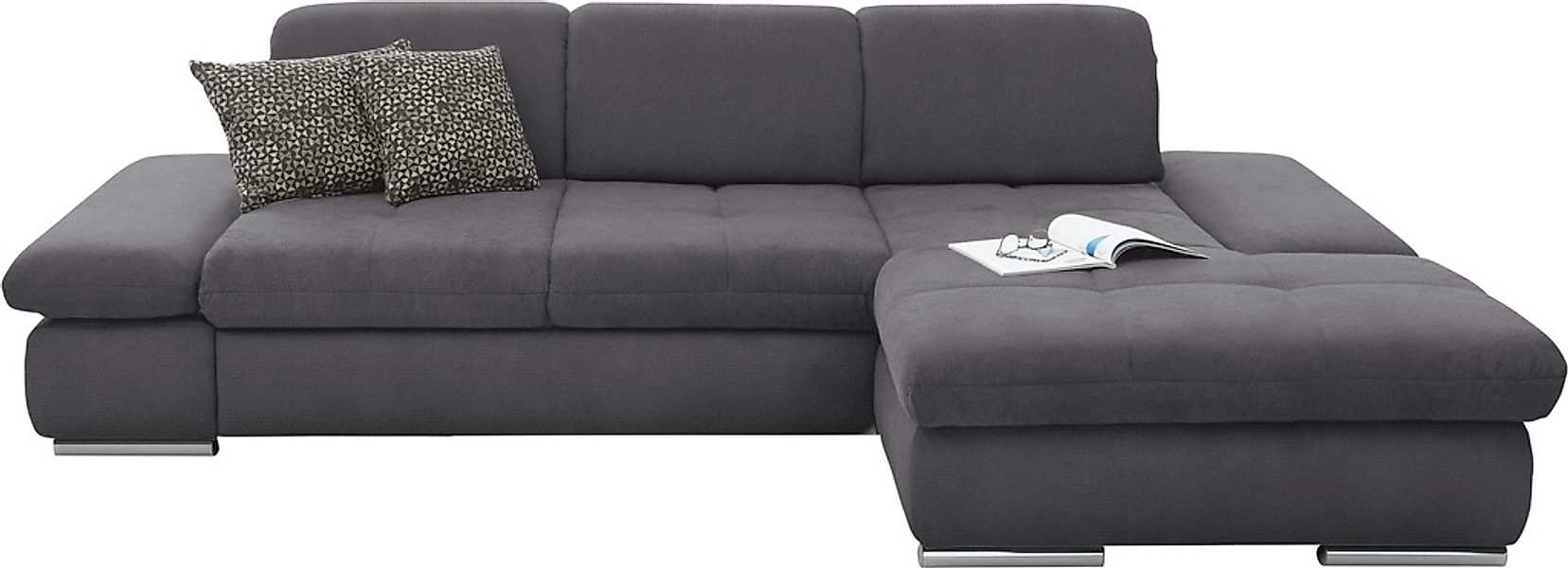 set one by Musterring Ecksofa »SO4100 V« mit verstellbaren Kopfteilen, wahl günstig online kaufen