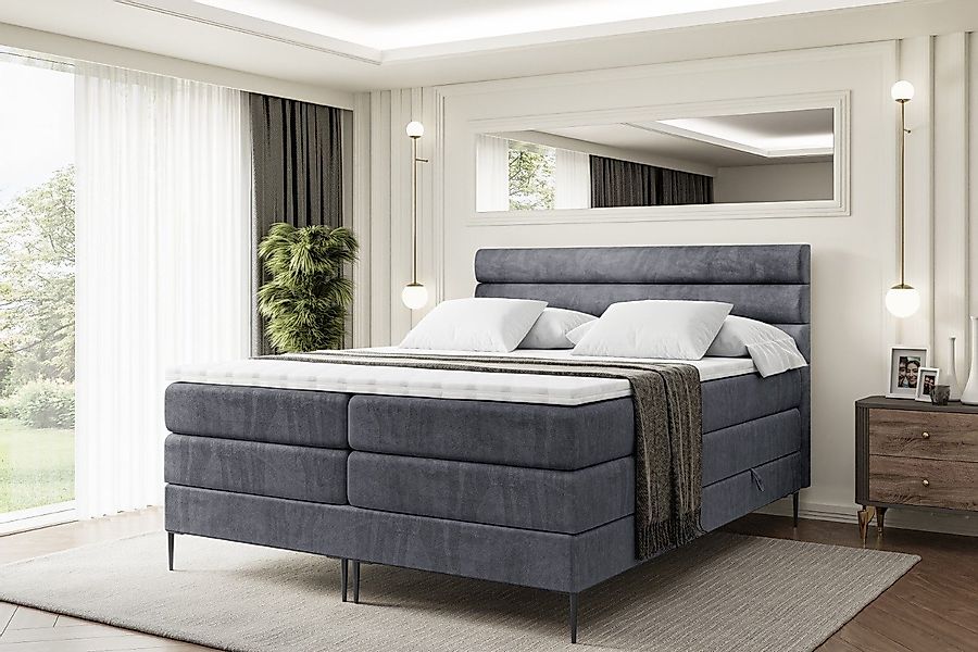 ALTDECOR Boxspringbett CELESTIA-F KING (Multipocket-Matratze H4, günstig online kaufen