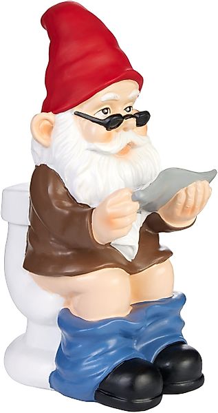 BRUBAKER Gartenzwerg Zwerg auf Klo Toilette günstig online kaufen