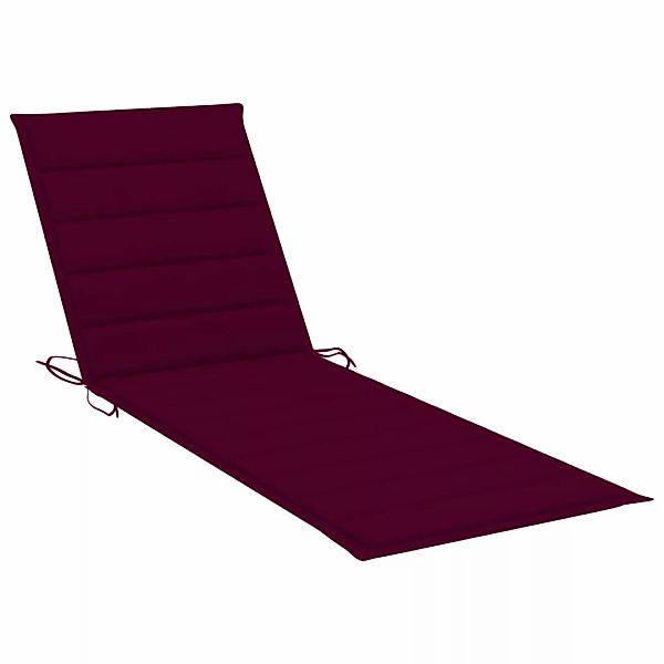 vidaXL Sitzauflage Sonnenliegen-Auflage Weinrot 200x70x3 cm günstig online kaufen