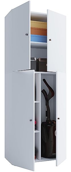 VCM Mehrzweckschrank Holz Besenschrank Staubsauger Putzschrank günstig online kaufen