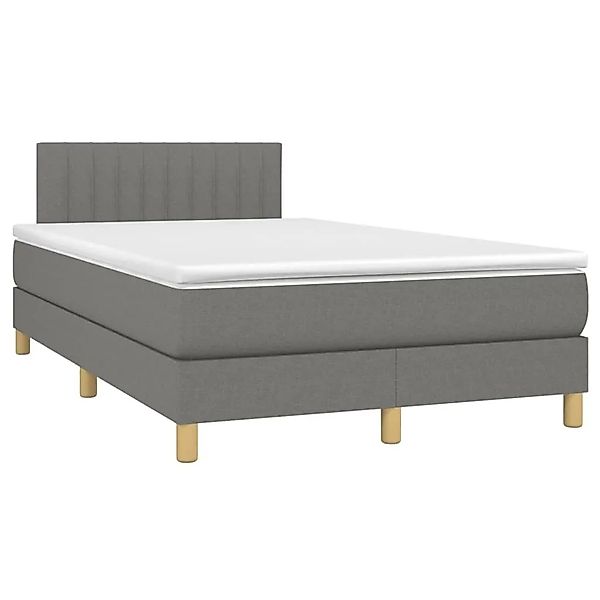 vidaXL Boxspringbett mit Matratze Dunkelgrau 120x190 cm Stoff 3269787 günstig online kaufen