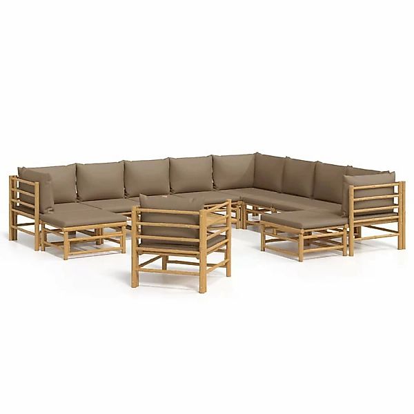 vidaXL Gartenlounge-Set 12-tlg. Garten-Lounge-Set mit Kissen günstig online kaufen