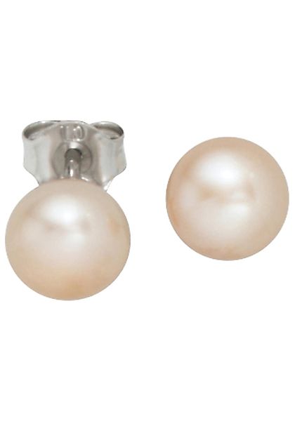 JOBO Perlenohrringe "Ohrstecker mit rosé Perlen 7 mm", 925 Silber mit Süßwa günstig online kaufen
