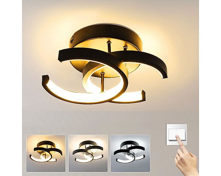 oyajia Deckenleuchte Schwarz LED Deckenleuchte, 6W LED Decklampe 600lm, 3-F günstig online kaufen