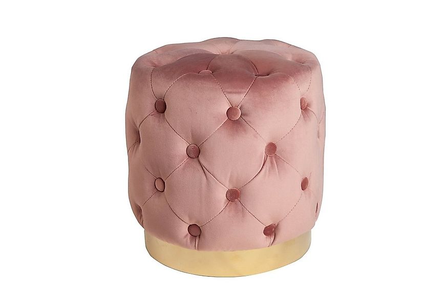 riess-ambiente Sitzhocker MODERN BAROCK 37cm altrosa / gold, Hocker · Samt günstig online kaufen