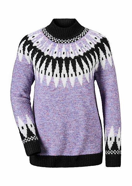 GOLDNER Strickpullover "Kurzgröße Norweger-Pullover mit Schurwolle" Ohne günstig online kaufen