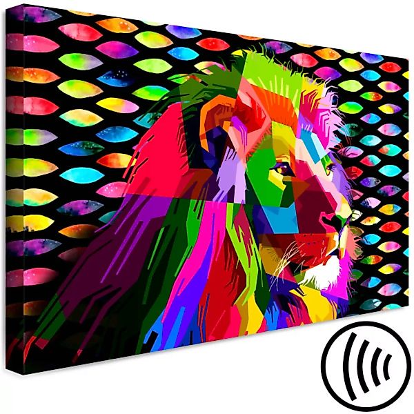 Bild auf Leinwand Rainbow Lion (1 Part) Wide XXL günstig online kaufen
