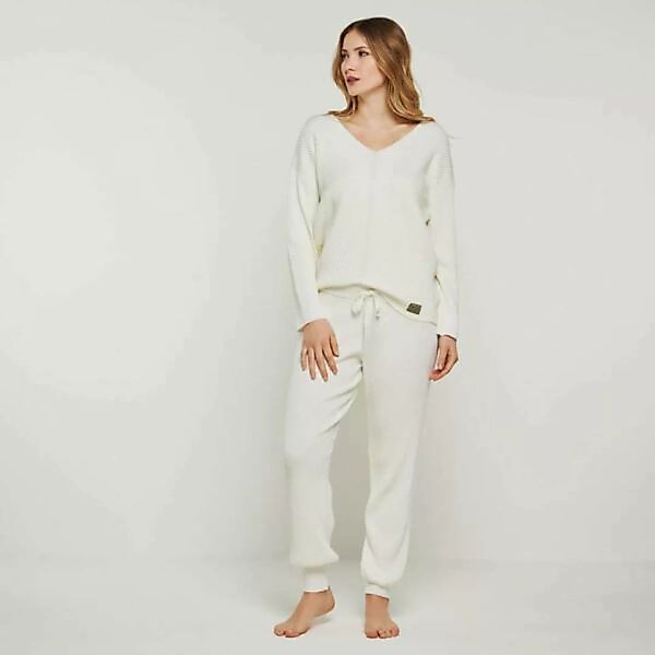 Merino Loungewear Set "V-strickpullover Blossom & Strickhose Blossom" günstig online kaufen