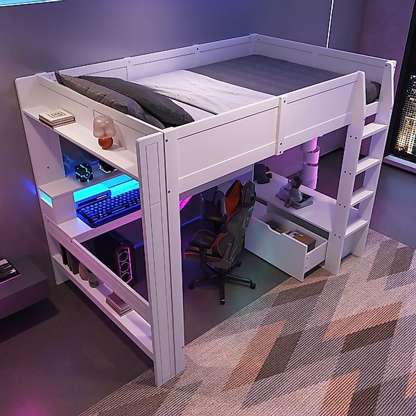 Ulife Hochbett Kinderbett Jugendbett Gaming Bett günstig online kaufen