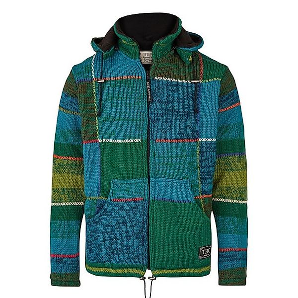 THC Natural Line Strickjacke THC Strickjacke 826 Quadrate grün blau (1 Stüc günstig online kaufen
