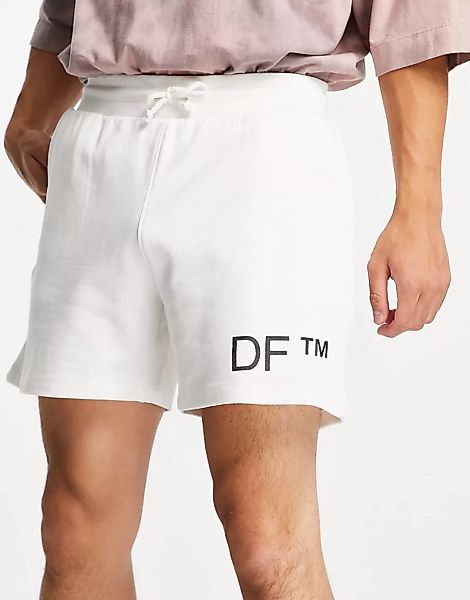 ASOS – Dark Future – Jersey-Shorts aus Bio-Baumwolle in gebrochenem Weiß mi günstig online kaufen
