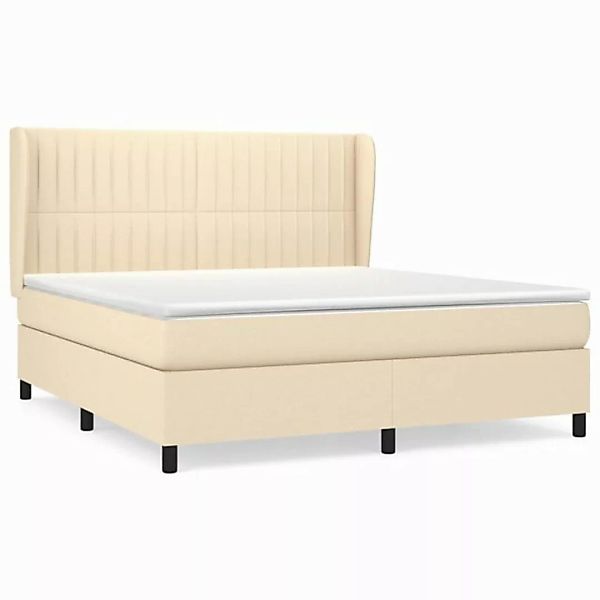 vidaXL Boxspringbett mit Matratze Creme 160x200 cm Stoff1393479 günstig online kaufen