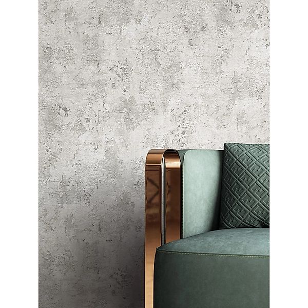 Newroom Vliestapete Kouri Grau Betonoptik Industrial Strukturiert FSC® günstig online kaufen