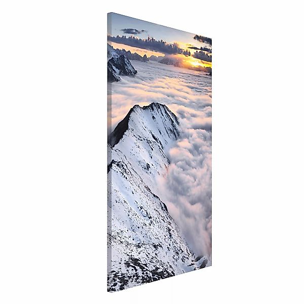 Magnettafel - Hochformat 3:4 Blick über Wolken und Berge günstig online kaufen