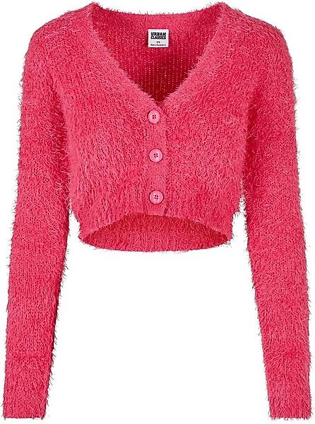 URBAN CLASSICS Cardigan Ladies Cropped Feather Cardigan XS bis 5XL günstig online kaufen