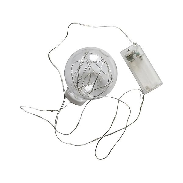 Lex Kugel Lichterkette 20 Micro LED Ø 8 cm Warmweiß Batterie Lichterkugel I günstig online kaufen