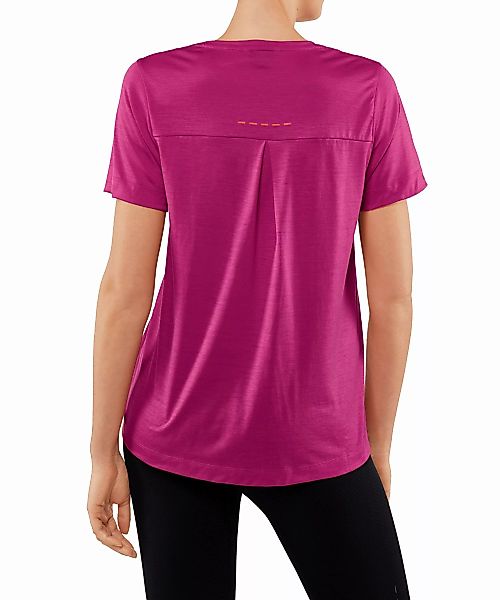FALKE Natural Damen T-Shirt V-Ausschnitt, XXL, Pink, Schurwolle, 37930-8284 günstig online kaufen