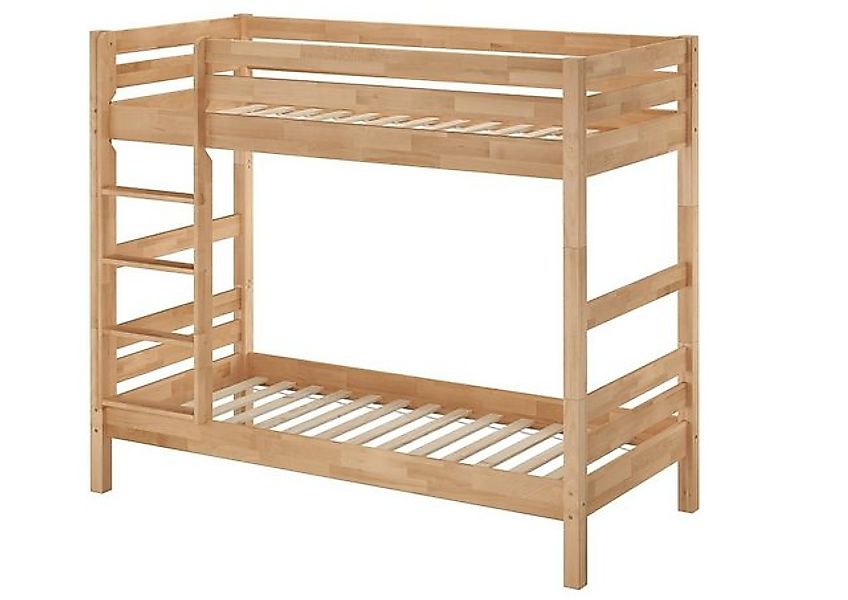ERST-HOLZ Etagenbett Etagenbett 90 x 200 Buche Massiv mit Rollrosten günstig online kaufen
