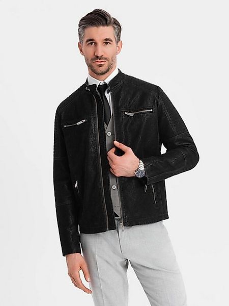 OMBRE Bikerjacke Bikerjacke aus Öko-Lederjacke günstig online kaufen