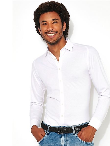 DESOTO Langarmhemd "Jerseyhemd Casual Kent langarm" Flexibler Stretch günstig online kaufen