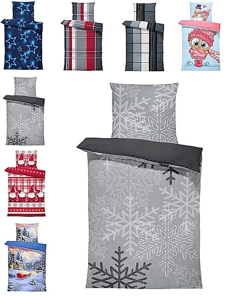 One Home Bettwäsche Winter Thermofleece, Fleece, 4 teilig, Kristalle und Sc günstig online kaufen