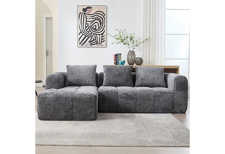 Fanttik Ecksofa Sofa Praktische Bequeme Funktionsecke Couch L-Form Eckcouch günstig online kaufen