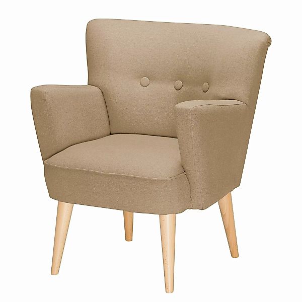 home24 Mørteens Sessel Bumberry II Warmes Beige Filz 75x80x64 cm (BxHxT) günstig online kaufen
